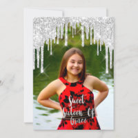 Sweet 16th Elisabeth Red Grey Silver Drips Photo