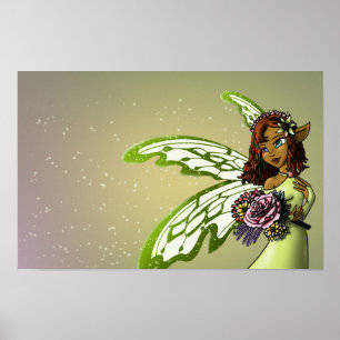 Sweet African American Fairy Poster