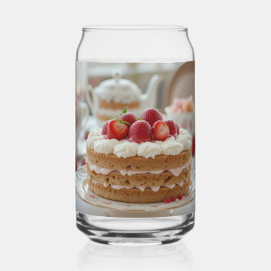 Sweet Afternoon Tea Time Can Glass
