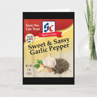 Sweet &amp; Sy Garlic Pepper Condiment Spice Group Card