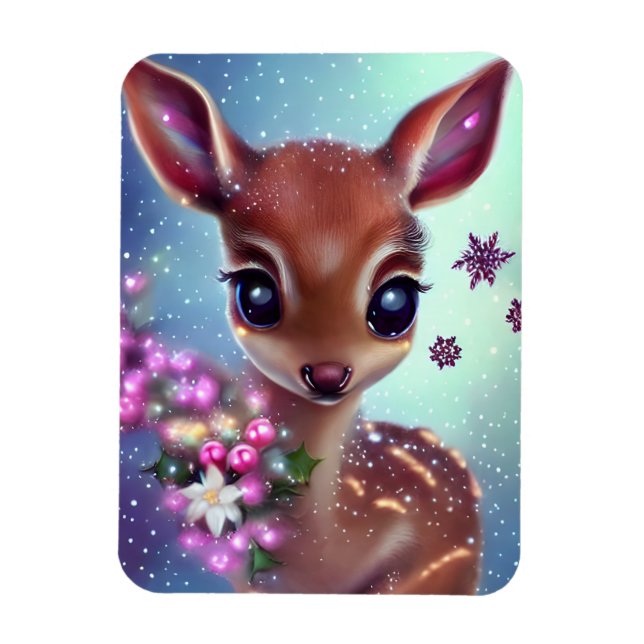 Sweet and Adorable Baby Deer Magnet (Vertical)