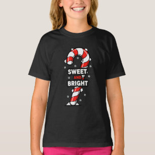 Sweet and Bright Candy Cane Design T-Shirt