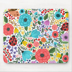 Sweet and Colourful Floral Ditsy Mousepad
