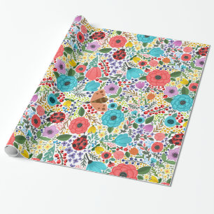 Sweet and Colourful  Floral Ditsy   Wrapping Paper