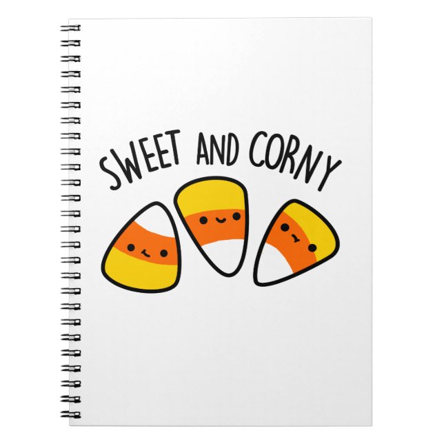 Sweet And Corny Funny Corn Kernels Pun  Notebook (Front)