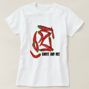 Sweet And Hot Red Chilli Peppers T-Shirt Top