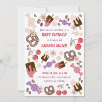 Sweet and Salty Baby Shower Treats White Pattern