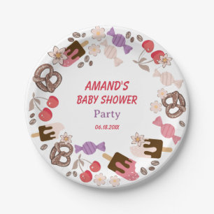 Sweet and Salty Baby Shower White Paper Plate