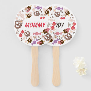 Sweet and Salty Baby Shower White Set of Fans