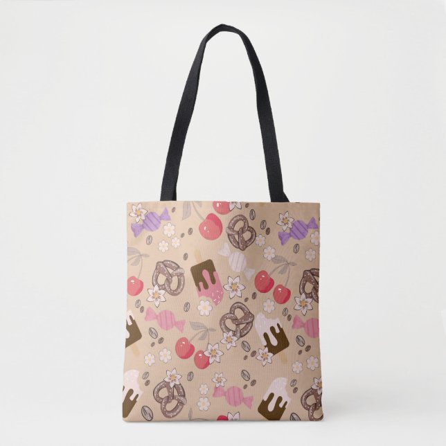 Sweet and Salty Treats Pattern Tote Bag (Front)