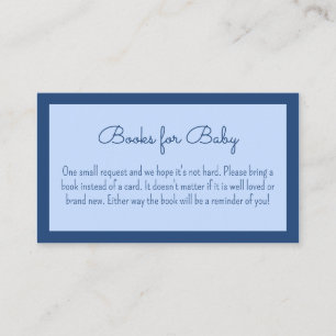 Sweet and Simple Blue Books for Baby Enclosure Card