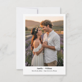 Sweet and Simple Text, Photo wedding Save The Date
