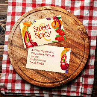Sweet and Spicy Produce Business Card