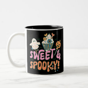 Sweet and Spooky Creepy Spooky Fun Halloween Two-Tone Coffee Mug