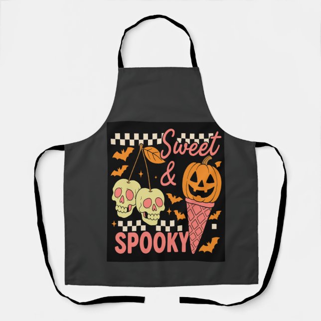 Sweet and Spooky Cute Halloween Apron (Front)