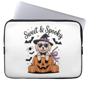 Sweet and Spooky Dog Halloween Laptop Sleeve