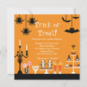 Sweet And Spooky Halloween Invitation