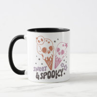 Sweet and Spooky Skulls and Stars White Halloween
