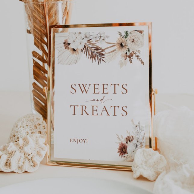 Sweet and Treats Boho Pampas Wedding Sign  (Creator Uploaded)