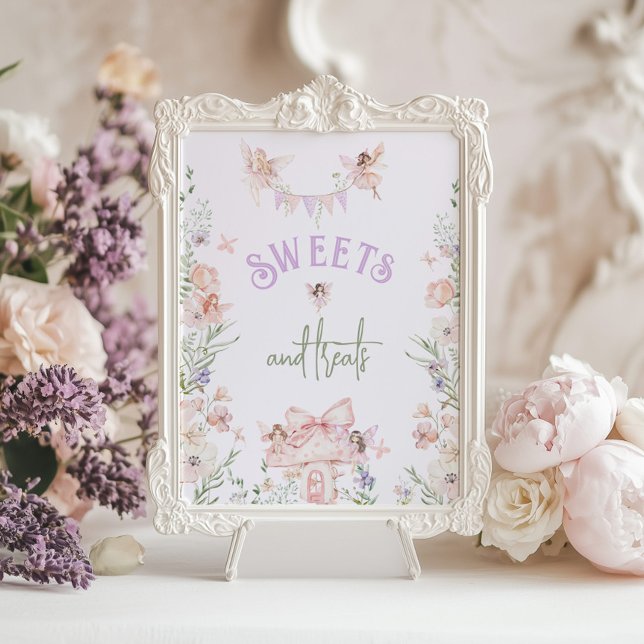 Sweet and Treats Fairy Birthday Lilac Wildflower Poster (Creator Uploaded)