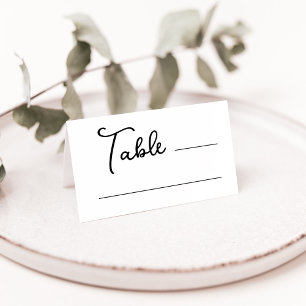 Sweet and Whimsical   Black and White Wedding Place Card