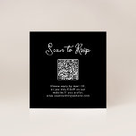 Sweet and Whimsical Black | RSVP with QR Code Enclosure Card<br><div class="desc">These simple and stylish, dark black wedding detail insert cards are an easy way for your guests to RSVP to your event. You can include your own QR code as well as your wedding website so your guests have a simple way to respond. These wedding enclosure cards feature whimsical, vintage...</div>