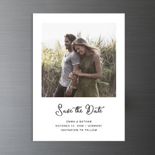 Sweet and Whimsical Photo Save the Date Magnetic Invitation
