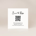 Sweet and Whimsical | RSVP with QR Code Enclosure Card<br><div class="desc">These simple and stylish, black and white wedding detail insert cards are an easy way for your guests to RSVP to your event. You can include your own QR code as well as your wedding website so your guests have a simple way to respond. These wedding enclosure cards feature whimsical,...</div>