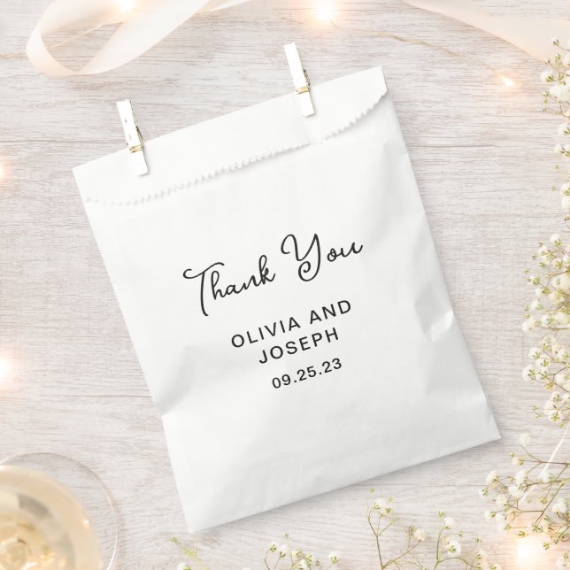 Sweet and Whimsical | Wedding Thank You Favour Bags (Clipped)