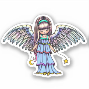Sweet Angel holding Star and Moon