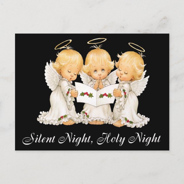 Sweet Angels Silent Night Postcard (Front)