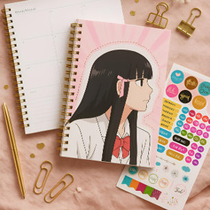 Sweet Anime Girl Aesthetic Planner 