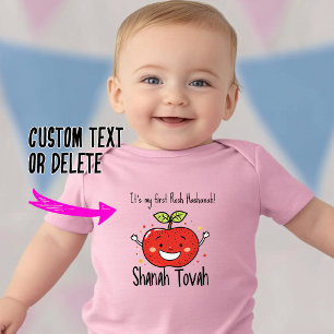 🍎 Sweet Apple Joy with custom text Baby Bodysuit