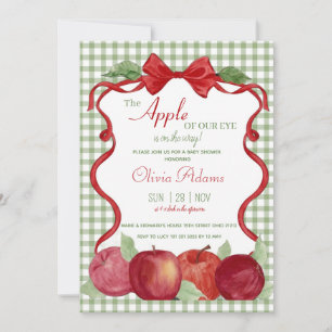 Sweet Apple Of Our Eye Baby Shower Invitation