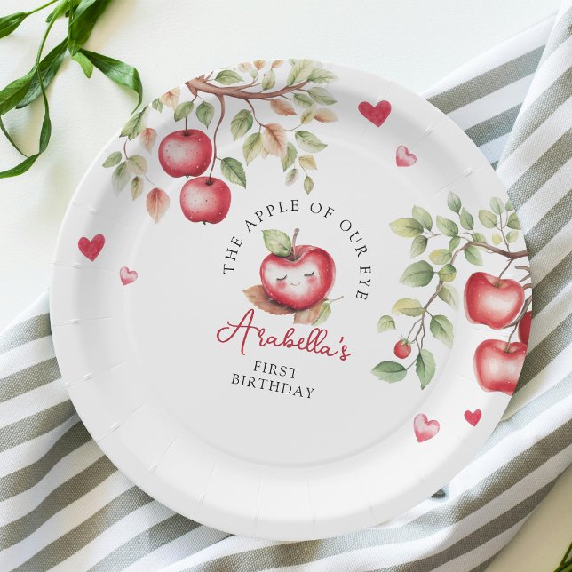 Sweet Apple Of Our Eye Birthday Paper Plate (Creator Uploaded)