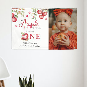 Sweet Apple Of Our Eye Photo 1st Birthday Banner