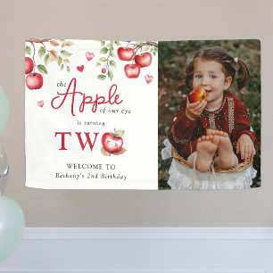 Sweet Apple Of Our Eye    Photo 2nd Birthday Banner
