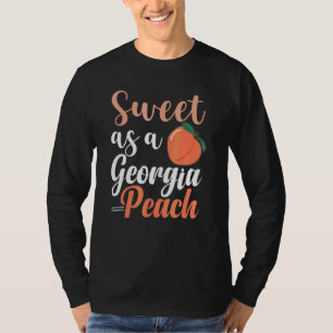 Sweet As A Georgia Peach Peach State Southern Geor T-Shirt
