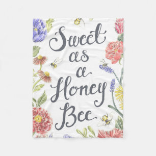 Sweet as a Honey Bee Fleece Blanket