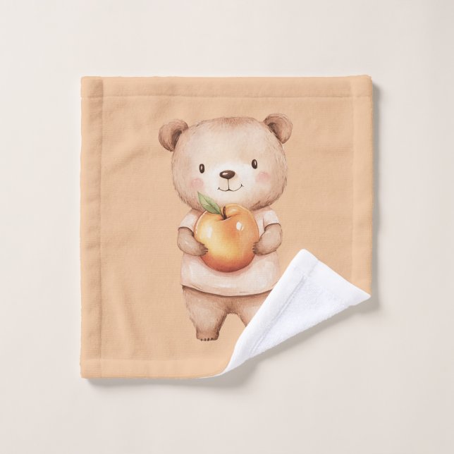 Sweet As A Peach Bear Wash Cloth (Wash Cloth)