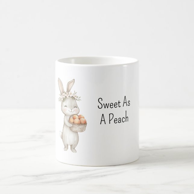 Sweet as a Peach Bunny Coffee Mug (Center)