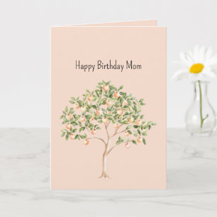 Sweet as a Peach Butterfly Birthday Mum Card
