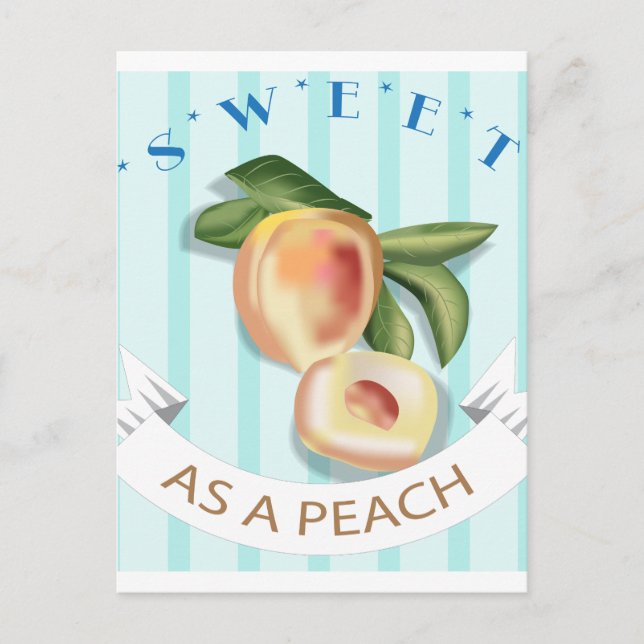 Sweet as A Peach Postcard (Front)