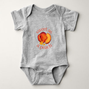 Sweet as a Peach Ripe Georgia Peaches Fruit Baby Bodysuit
