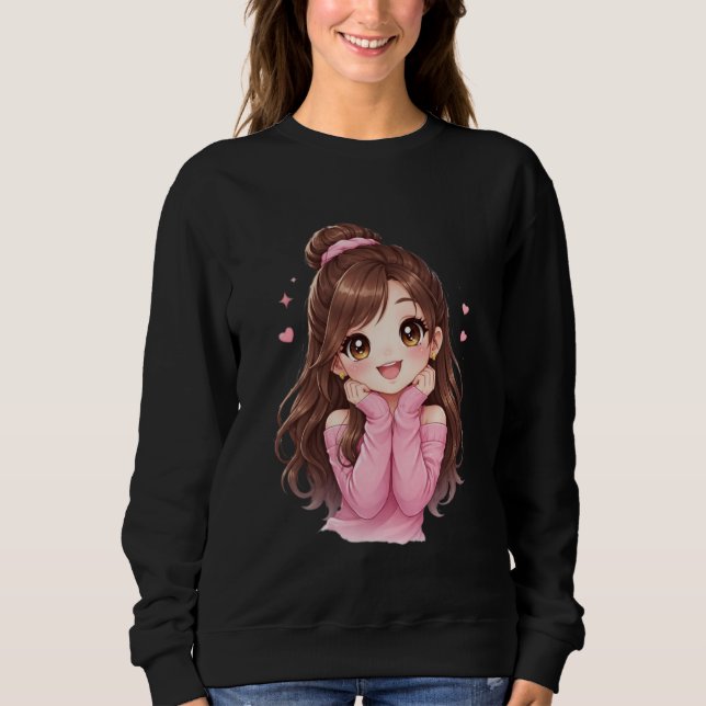 Sweet as a Pink Dream Little Heart Full of Joy Blu Sweatshirt (Front)