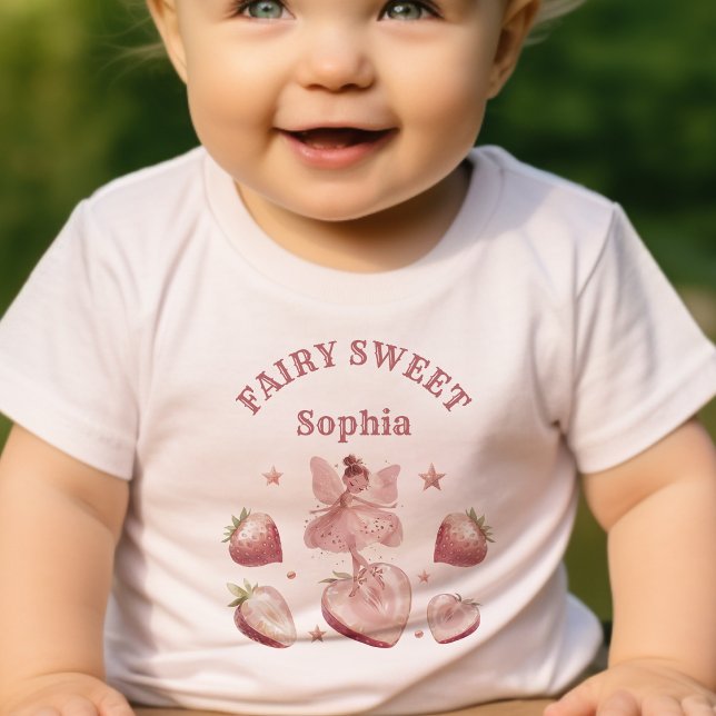Sweet As A Strawberry Fairy Girl Birthday Welcome Baby T-Shirt (Creator Uploaded)