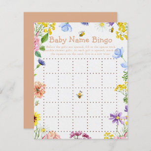 Sweet As Can Bee Baby Shower Game Bingo