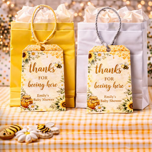 Sweet as can Bee Baby Shower Gift Tags