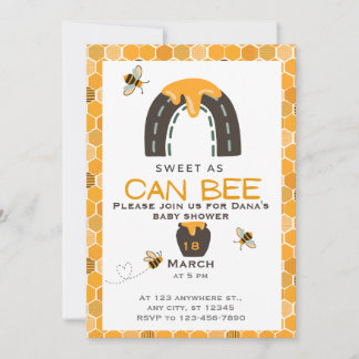 Sweet as Can Bee, Baby Shower Invitation