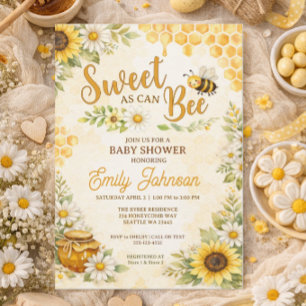 Sweet as can Bee Baby Shower Invitation